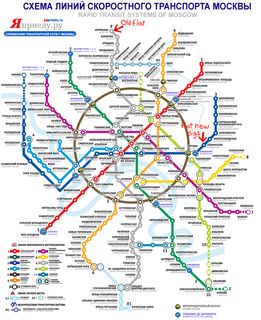 Гостиницы Москвы на карте метро 