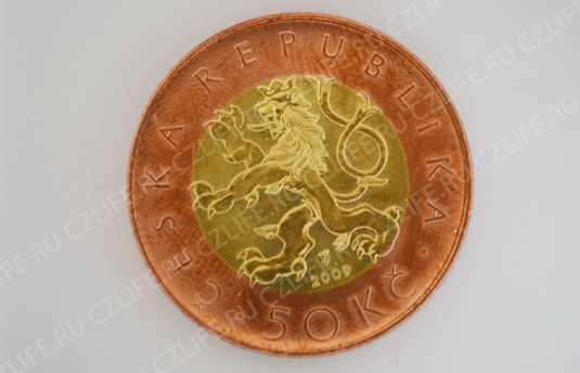 Монета 50 чешских крон