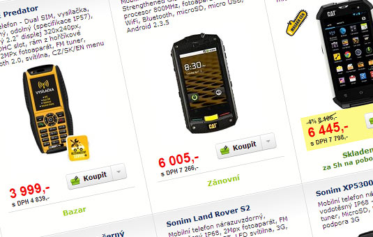 Цены на защищенные смартфоны в Чехии